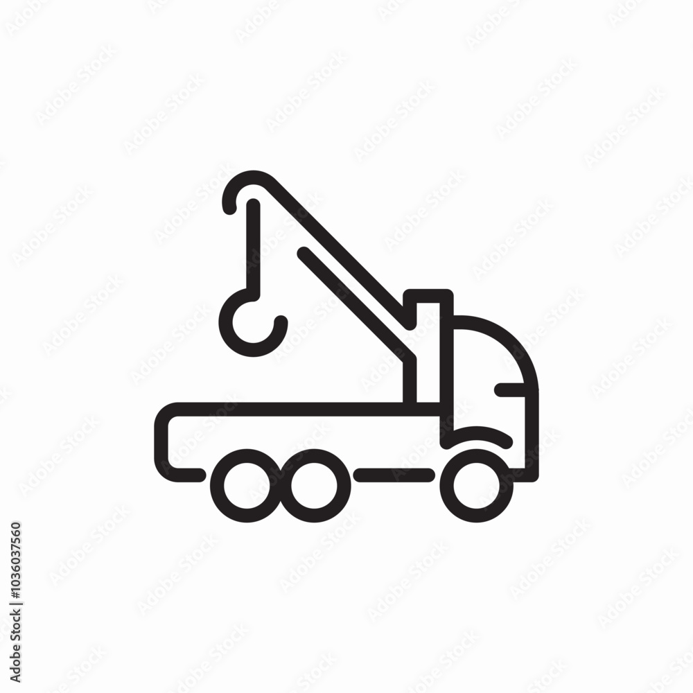 tow truck icon sign vector tow truck icon sign vector