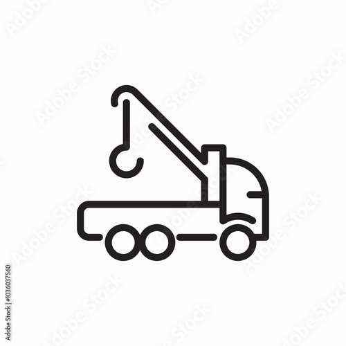 tow truck icon sign vector