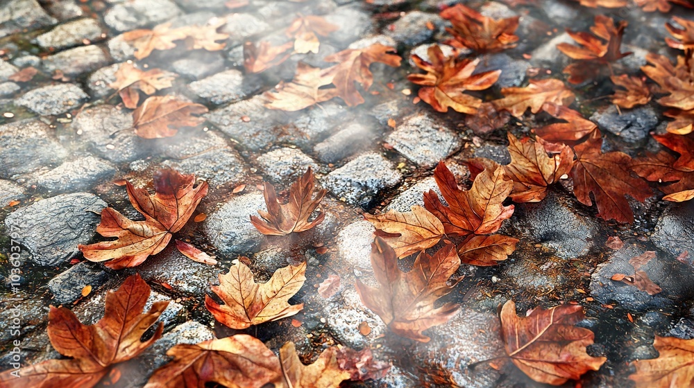 A stone surface with a reflection of leaves on top A stone surface with a reflection of leaves on top