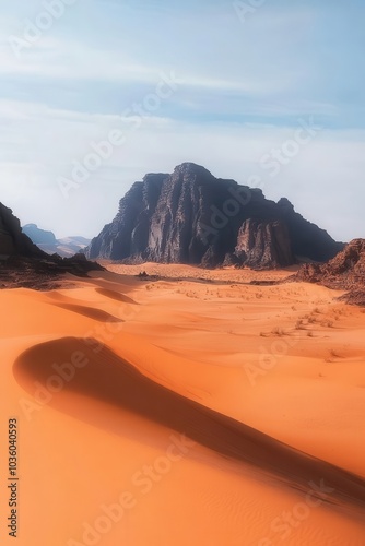 Serene Sand Dunes in a Desert Landscape