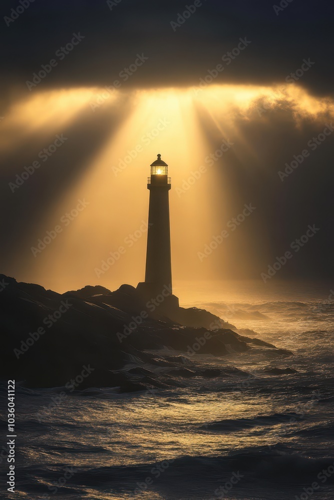 Beacon of Light Amidst Dark Stormy Skies Beacon of Light Amidst Dark Stormy Skies