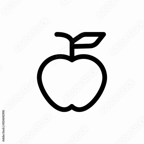 apple fruit icon sign vector