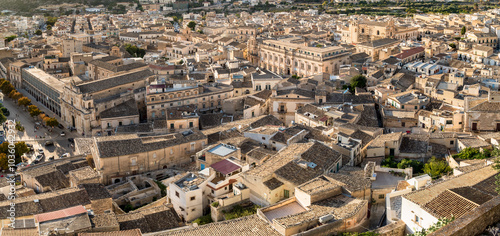 Panoramic view of the Scicli, city of baroque in province of Ragusa, Eastern Sicily