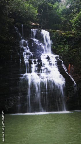 The stunning beauty of Bendao Baglai Waterfall located in Samparidisa  village, Haflong, Dima Hasao photo