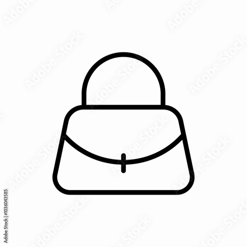 ladies hand bag icon sign vector