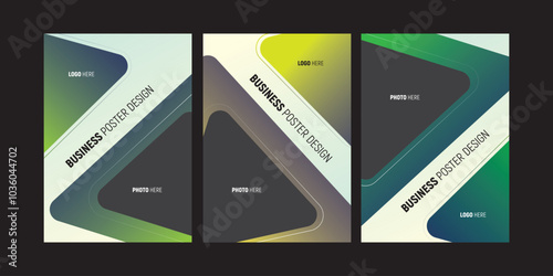 Business poster design set template