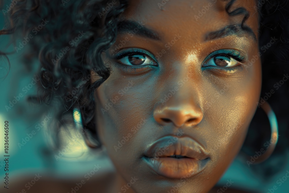 black womans portrait closeup black womans portrait closeup