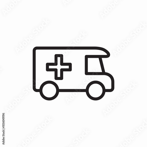 ambulance van icon sign vector