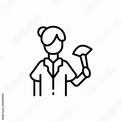 cosmetologist help icon sign vector