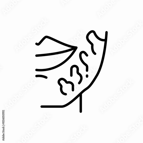 dry skin icon sign vector