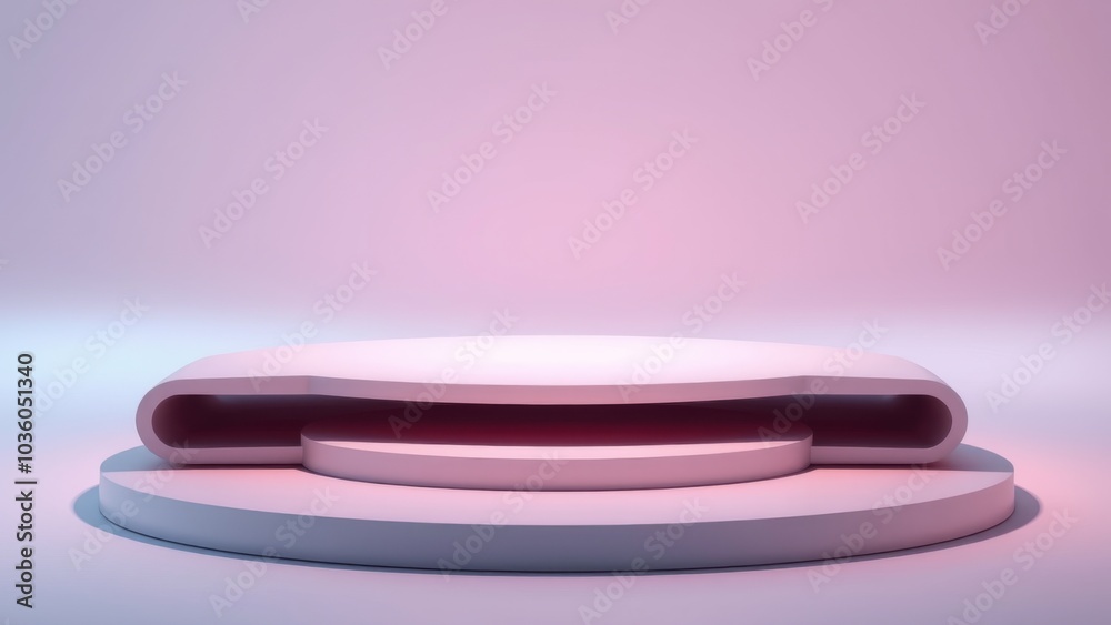 Podium for product presentation on soft light colour background. Podium for product presentation on soft light colour background.