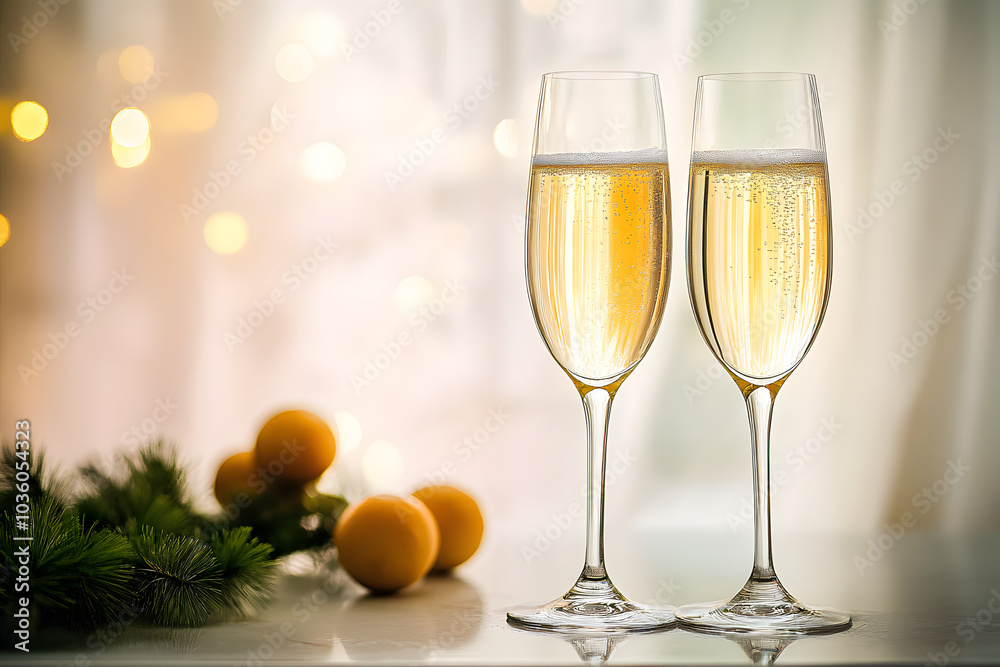 Two glasses of champagne Two glasses of champagne