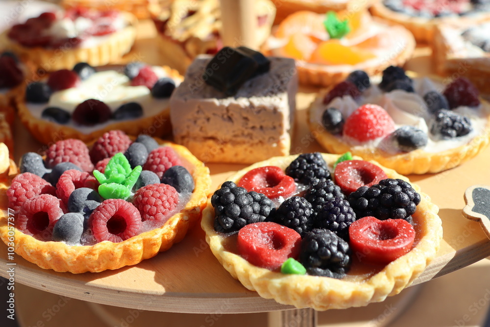 Soap in the shape of a small plate with berries Soap in the shape of a small plate with berries