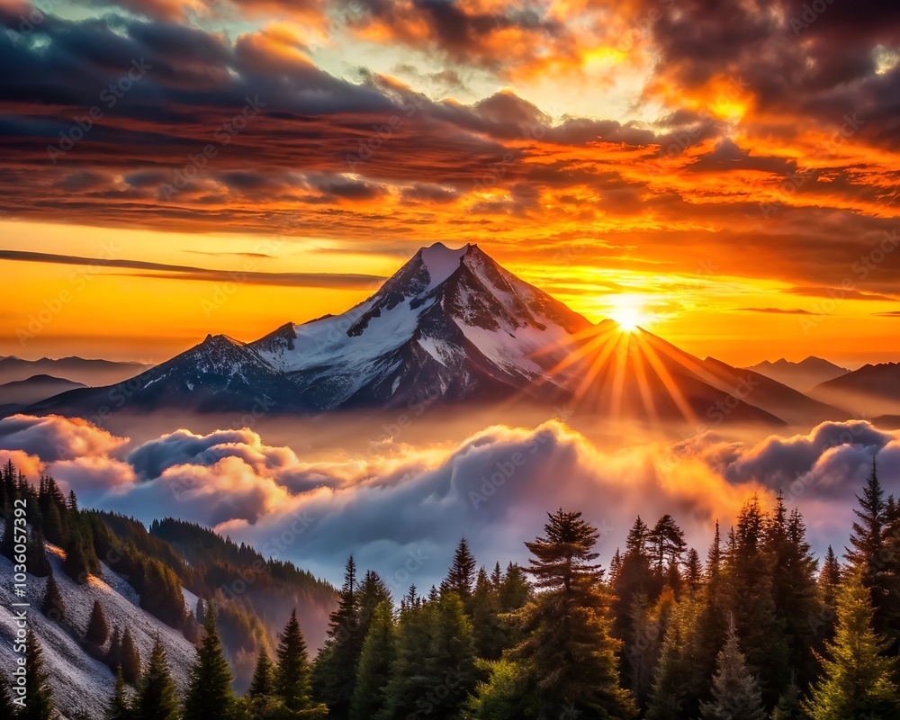 Sunrise In The Mountains Sunrise In The Mountains