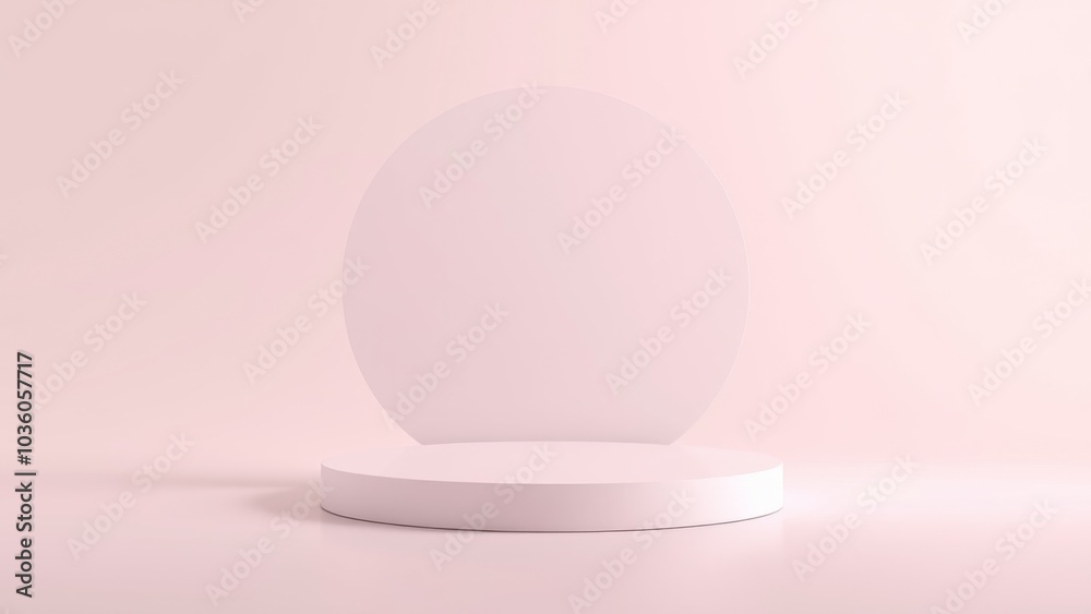 Podium for product presentation on soft light colour background. Podium for product presentation on soft light colour background.