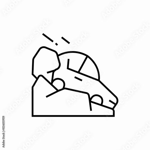 steep descent icon sign vector