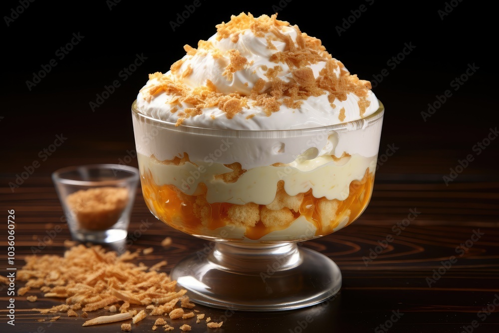 Indulge in a rich and creamy faluda dessert featuring layers of whipped cream fruits and crunchy toppings perfect for evening celebrations Indulge in a rich and creamy faluda dessert featuring layers of whipped cream fruits and crunchy toppings perfect for evening celebrations