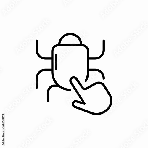 bug click icon sign vector