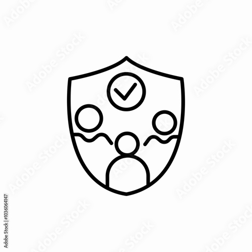 family protection icon sign vector