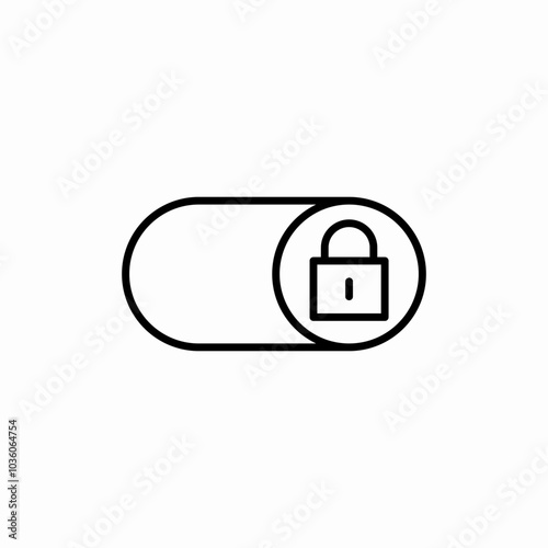 lock toggle icon sign vector