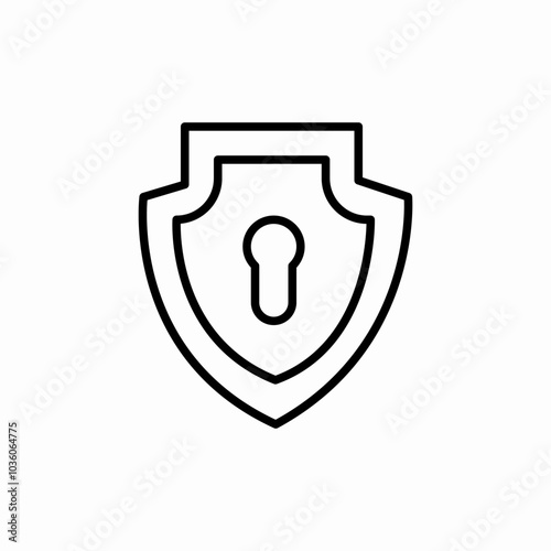 lock protection shield icon sign vector