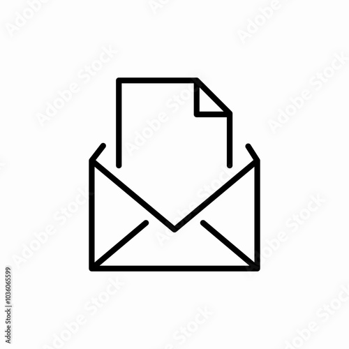 open letter icon sign vector