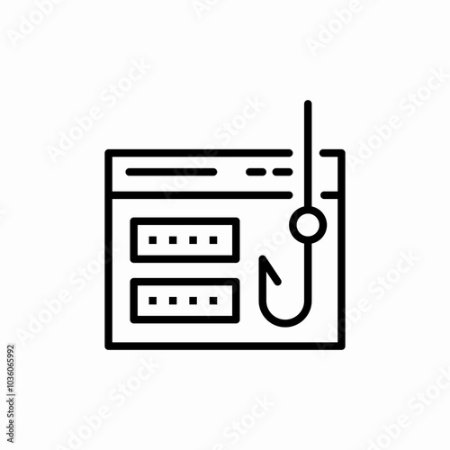 password fishing icon sign vector