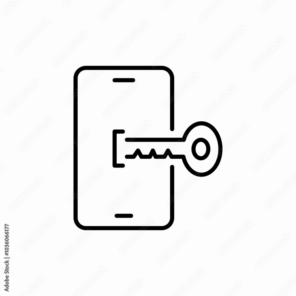 phone unlock (2) icon sign vector