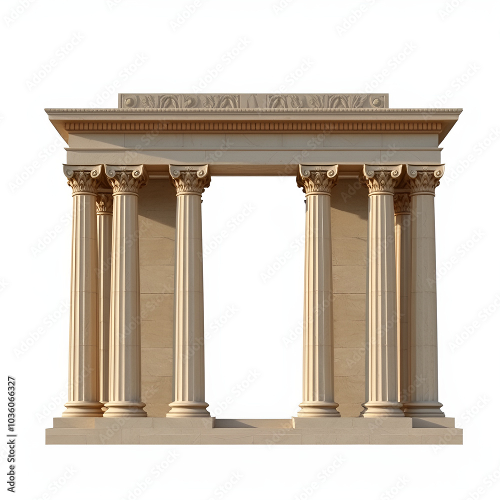 Obraz premium roman column in minimal style on empty background