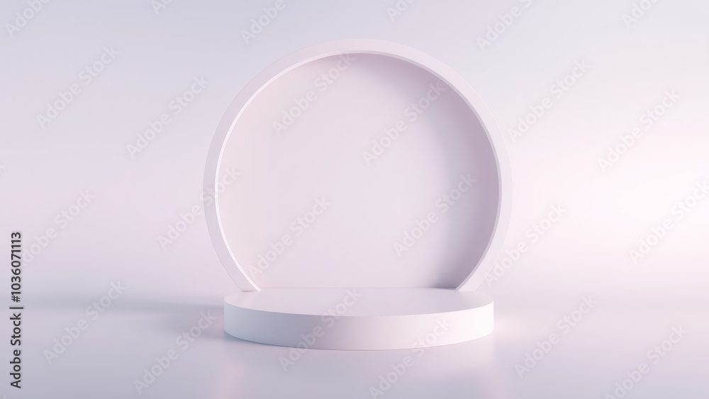 Podium for product presentation on soft light colour background. Podium for product presentation on soft light colour background.