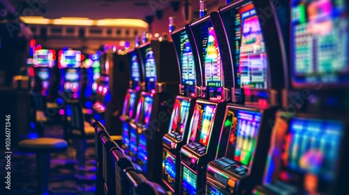 Slot machine in a casino. photo