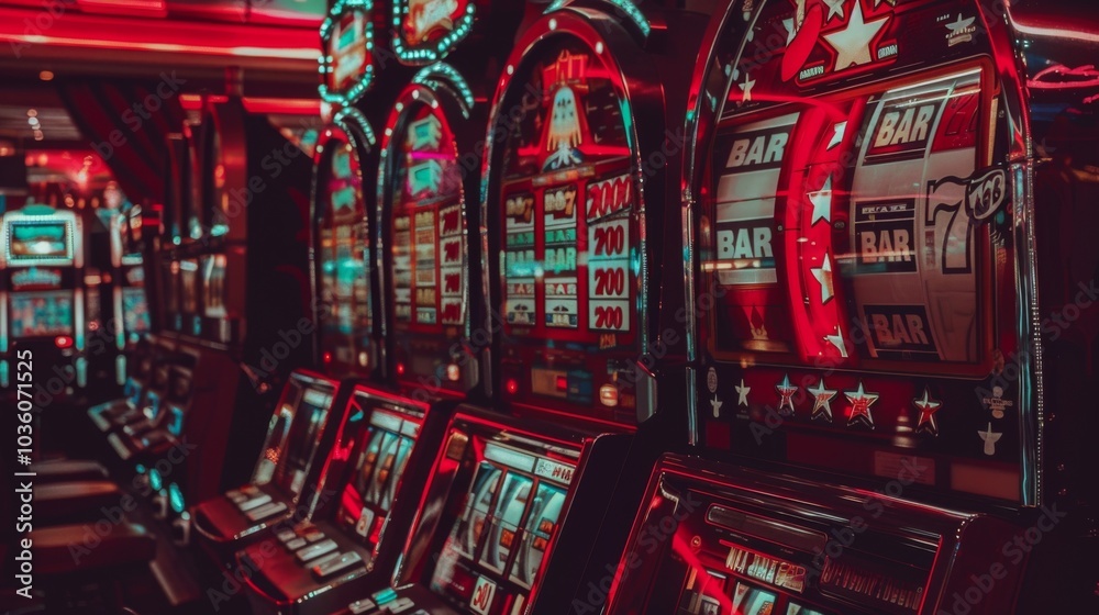 Slot machine in a casino. Slot machine in a casino.