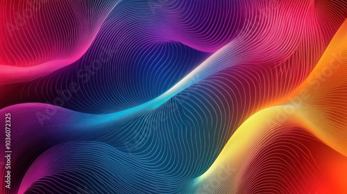 Abstract Colorful Wave Pattern