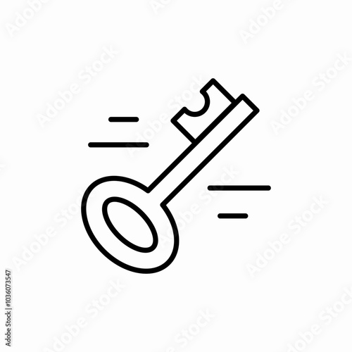 key unlock icon sign vector