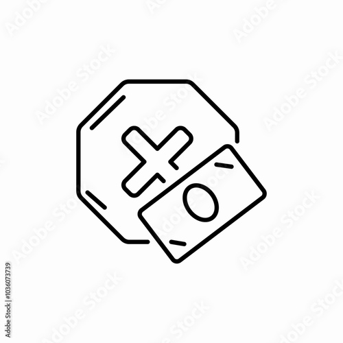 money delete error icon sign vector
