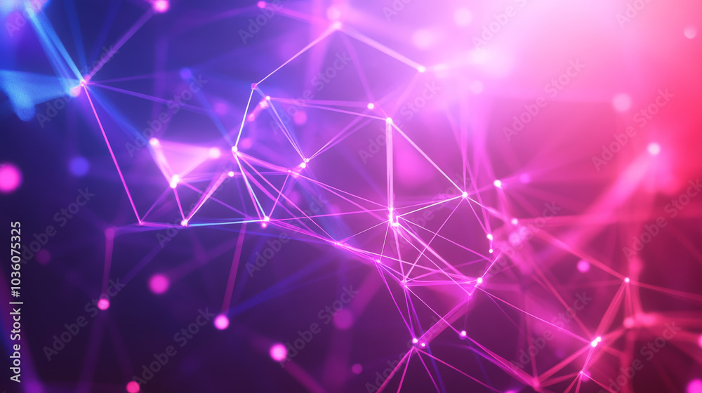 A futuristic design with glowing points and lines connecting them. Perfect for making eye-catching ads and posts.