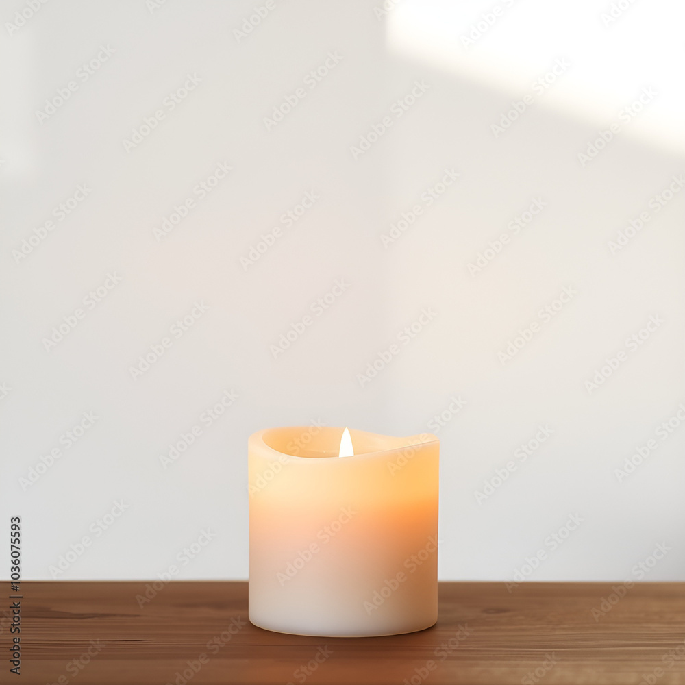 candle on minimal background, simple style candle on minimal background, simple style