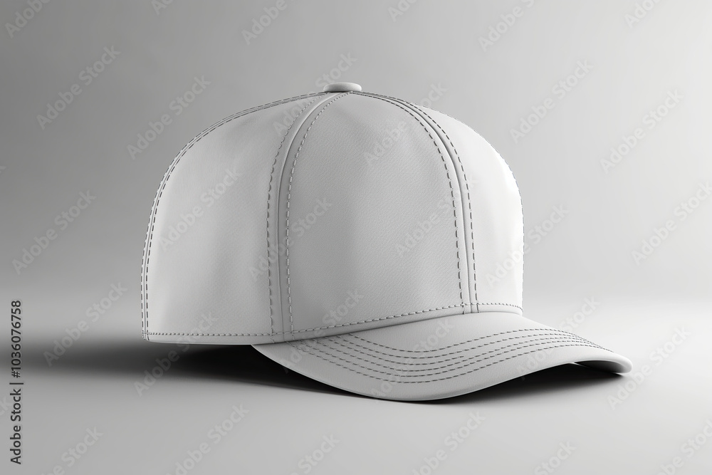 Snapback Mockup, high-end and customizable with realistic high-resolution rendering, ideal for branding, fashion design, and streetwear presentations, AI Generative