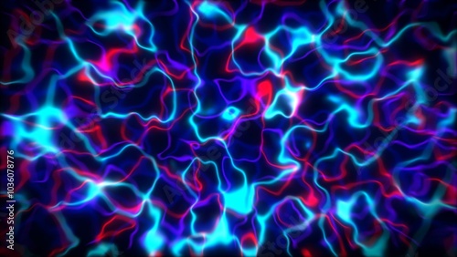 Картината върху платно Neon Lines Abstract Looping background