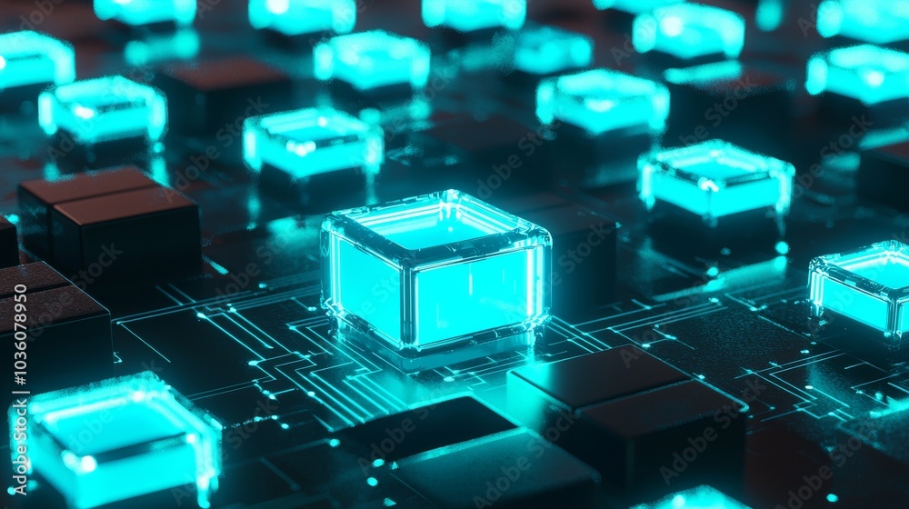 A creative map of Smart Motherboard Chip Technology 3D illustrations A creative map of Smart Motherboard Chip Technology 3D illustrations