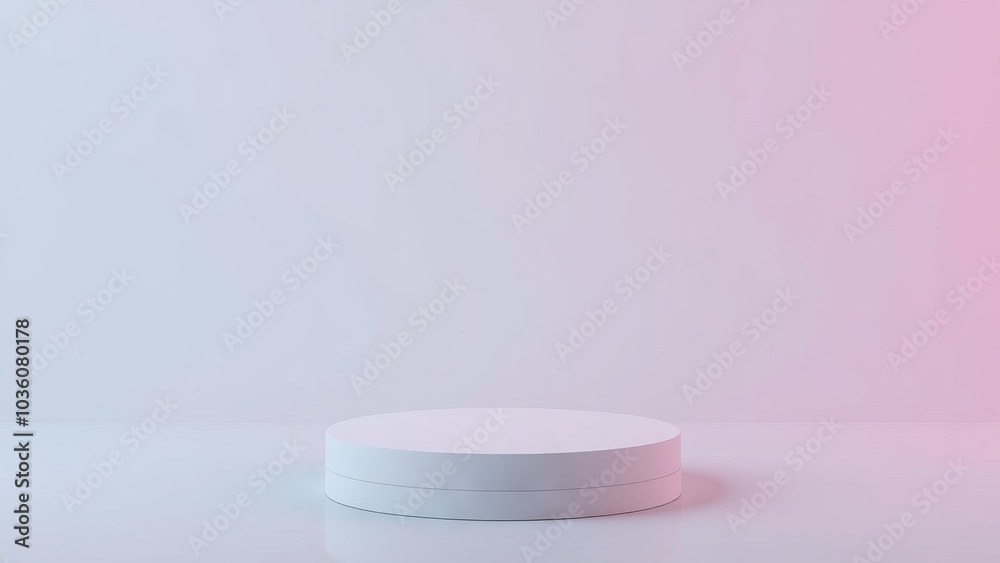 Podium for product presentation on soft light colour background. Podium for product presentation on soft light colour background.