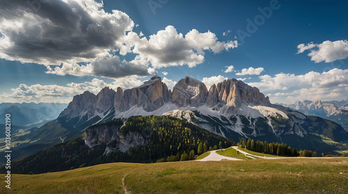 a beautiful view from some mountains in the alps