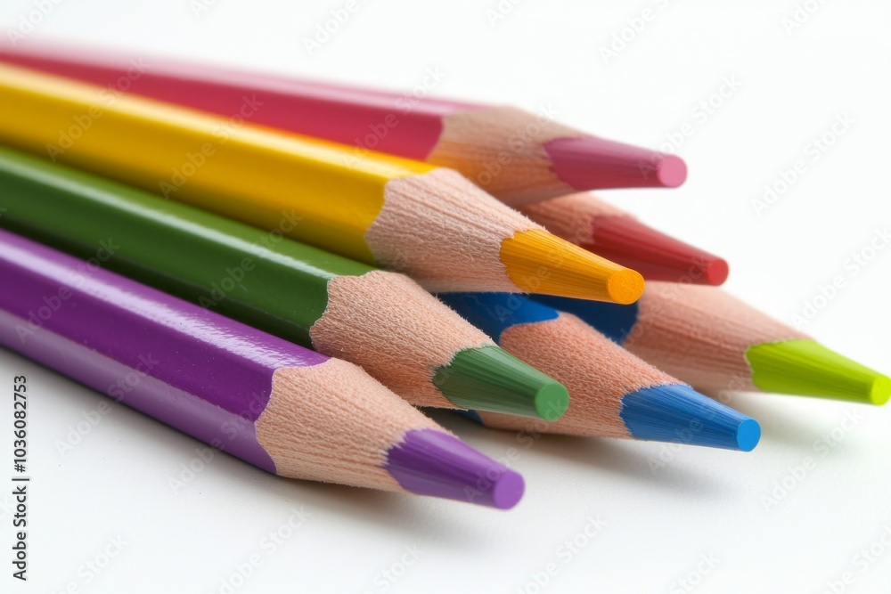 Education concept illustrated with colored pencils on a white background. Education concept illustrated with colored pencils on a white background.