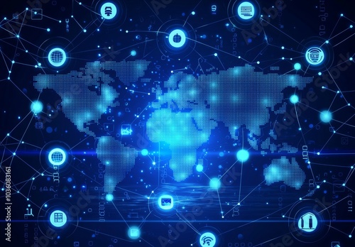 Wallpaper Mural Icon of financial technology on an abstract background. Torontodigital.ca