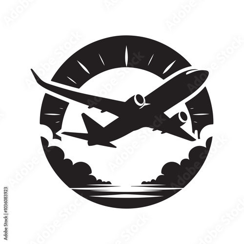 Professional Airplane Silhouette Vector Illustrations for Print and Web Use