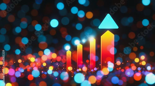 Abstract business  and charts and graphs with statistics to innovative analyze business potential and forecast future development of companies growth.