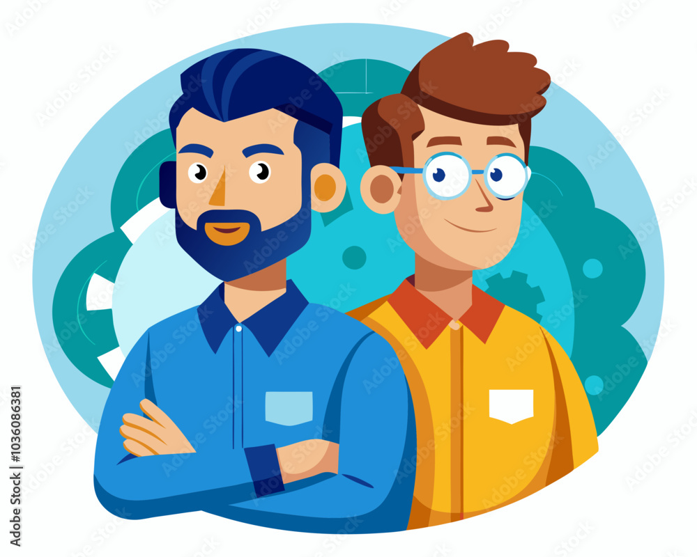 Work Team Of Two Men
Work Team Of Two Men