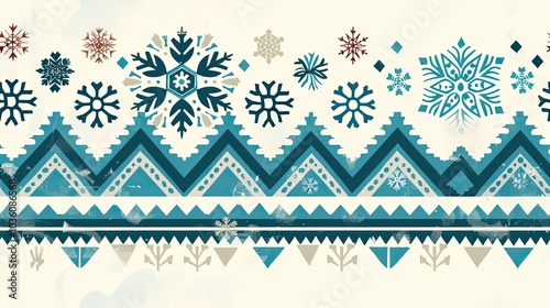 Simple blue knitted sweater pattern