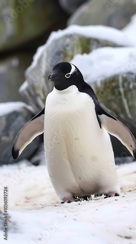 The Adlie penguin is one type of penguin AI generated image photo