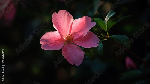 Pink Flower in Sunlight